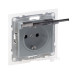 Розетка IP44 2К+З 16А/250В з кришкою Legrand SUNO (алюміній) 721323