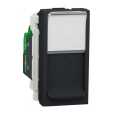 Розетка Schneider Unica NEW антрацит 1-на 1 модуль RJ-45 UTP 6 ( NU341454 )